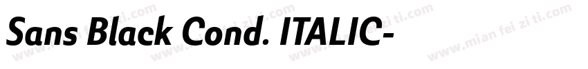 Sans Black Cond. ITALIC字体转换